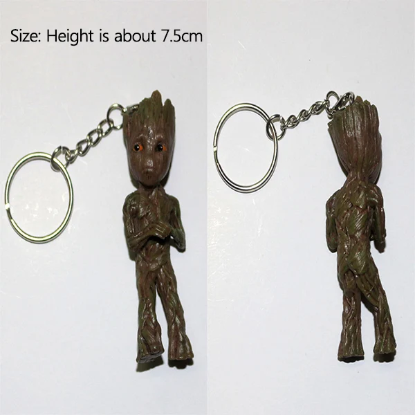 Wrong Groot Strongwell кукла Грут связка ключей детское дерево фигурка мужчины Marvel guardiers Groot Cos галактика Мстители украшение фигурка игрушка - Цвет: Wrong Groot