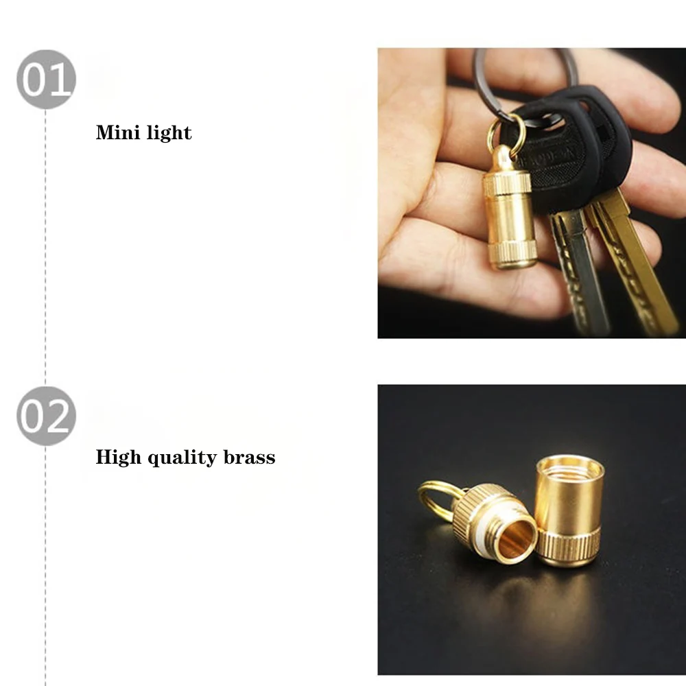 Портативный креативный латунный брелок для медицинских бутылок чехол