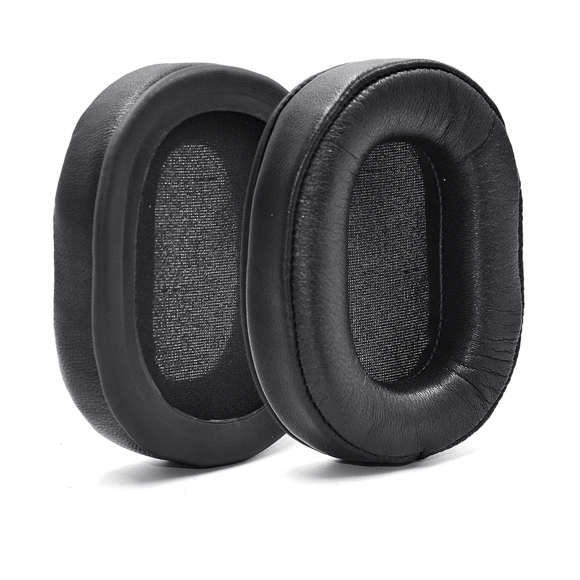 BLACK Натуральная кожа амбушюры подушки для SONY MDR-7506 MDR-V6 MDR-900ST АТХ MSR7 M50 M50X Denon AH-MM400 наушники - Цвет: BLACK
