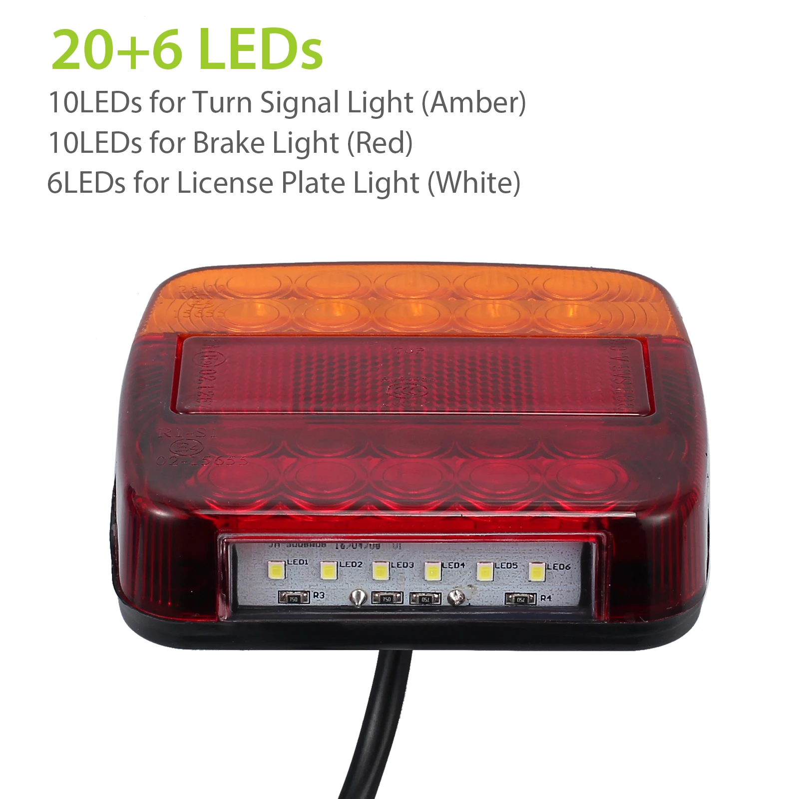 Justech 1 пара Водонепроницаемый 12 В светодиодный задний фонарь s светильник