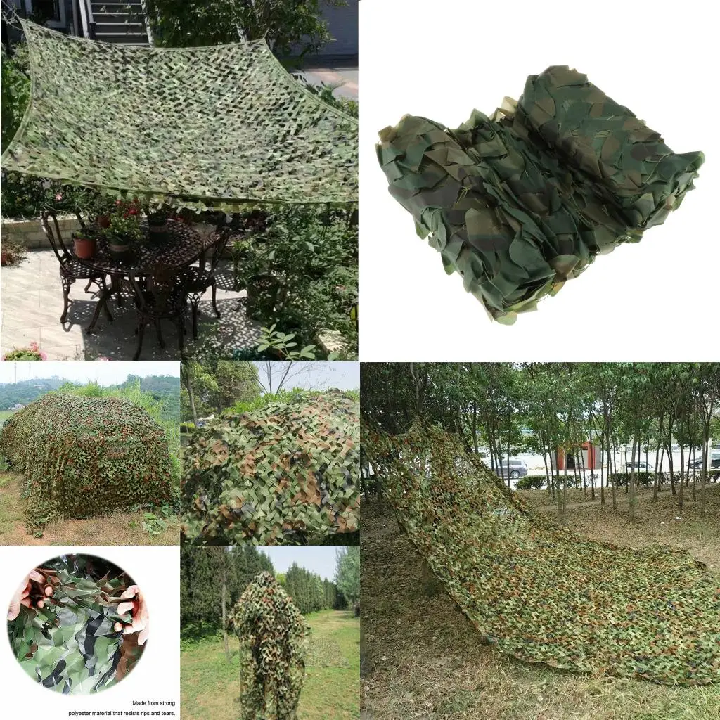 

2m*3m Outdoor Hunting Camping Woodland Camouflage Net Camo Netting Hide Cover Sunshade Shelter Sun Shelters