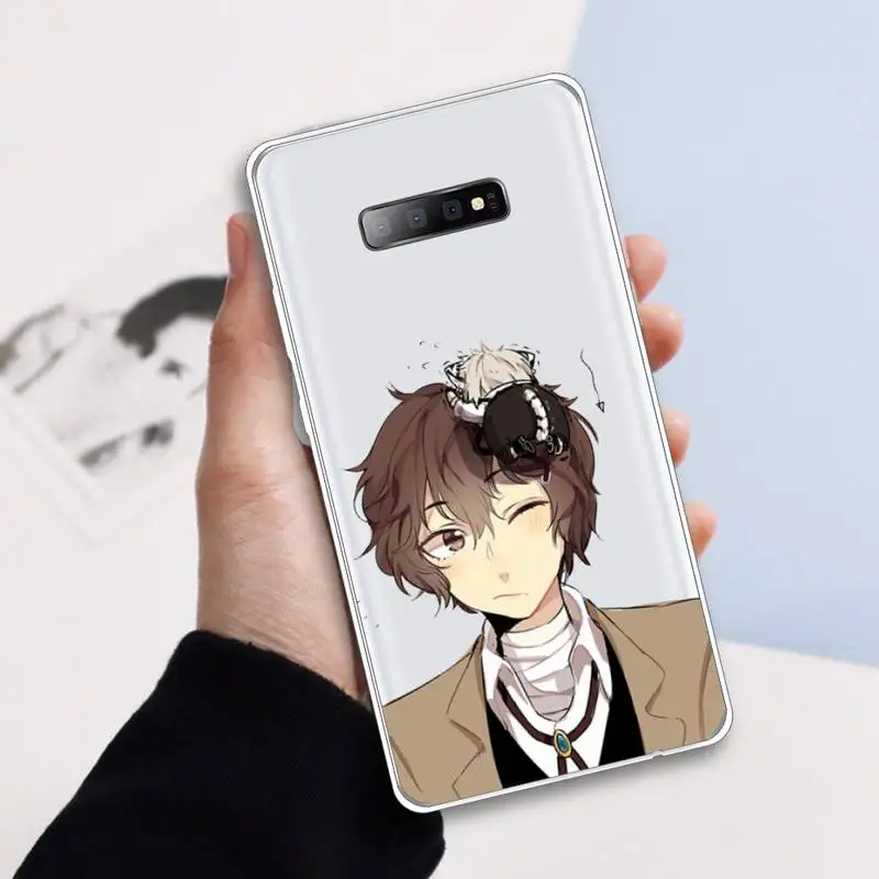 

Japan anime Bungo Stray Dogs Phone Case Transparent For Samsung Galaxy A 71 21s S note 8 9 10 plus 20 ultra