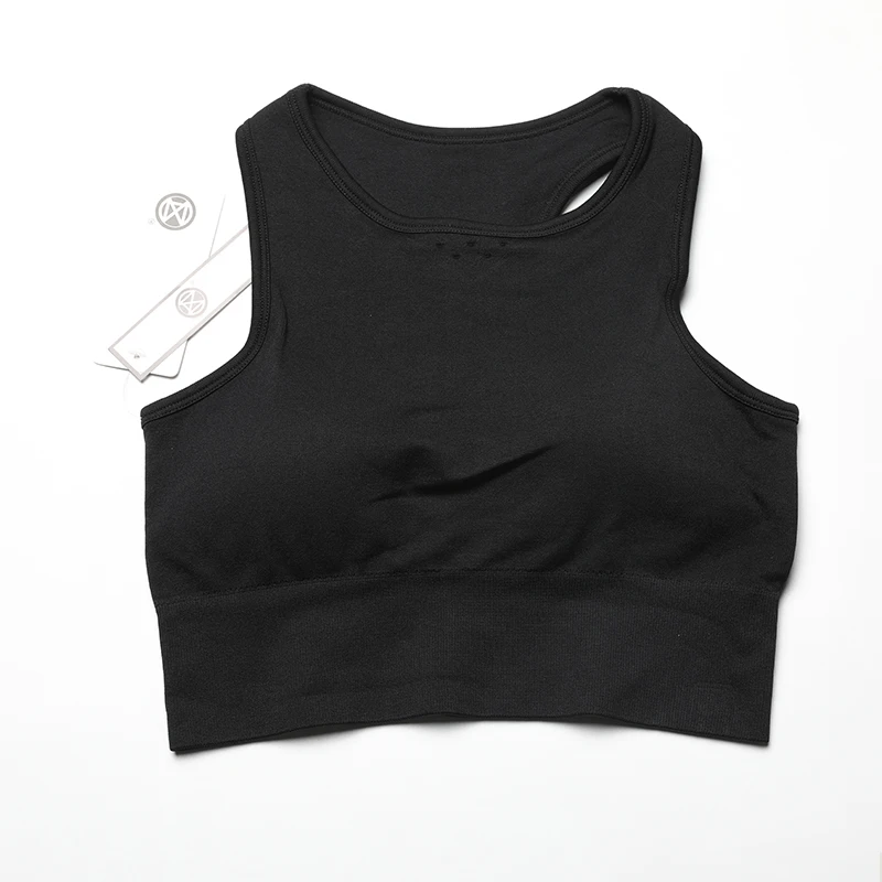 Seamless Yoga Bra with Removable Pads Skin Friendly Wearproof Breathable Fitness Sportswear BraTops Female