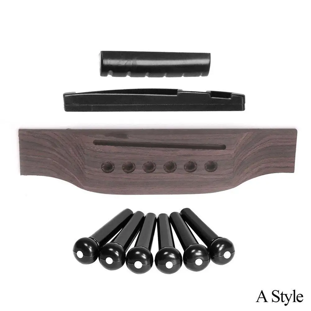 Мост для акустической гитары 1 комплект + штифты костного моста/седло/гайка седло