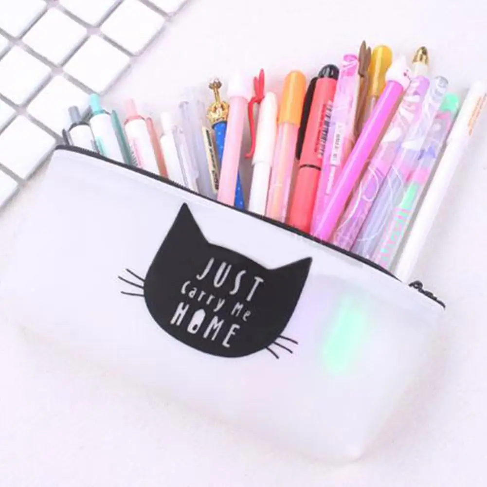 Пенал для карандашей с украшениями в виде мультяшных котов милый чехол