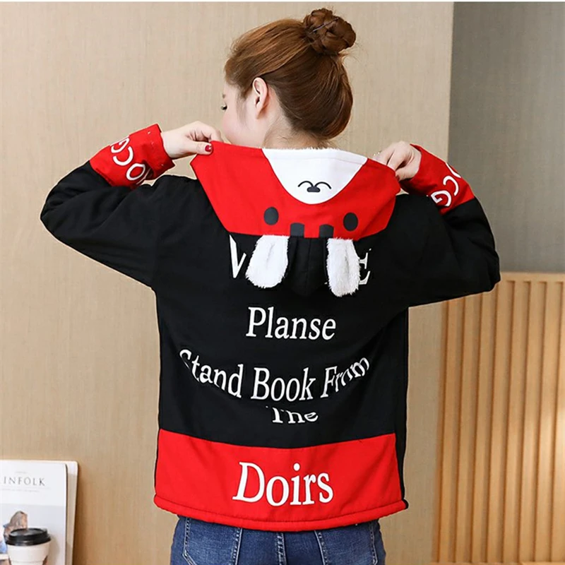 

Spring 2021 Best Autumn Sellers New Women Rabbit Ear Hooded Outerwear Female Loose Casual Fashion Comfortable Coats Outerwear