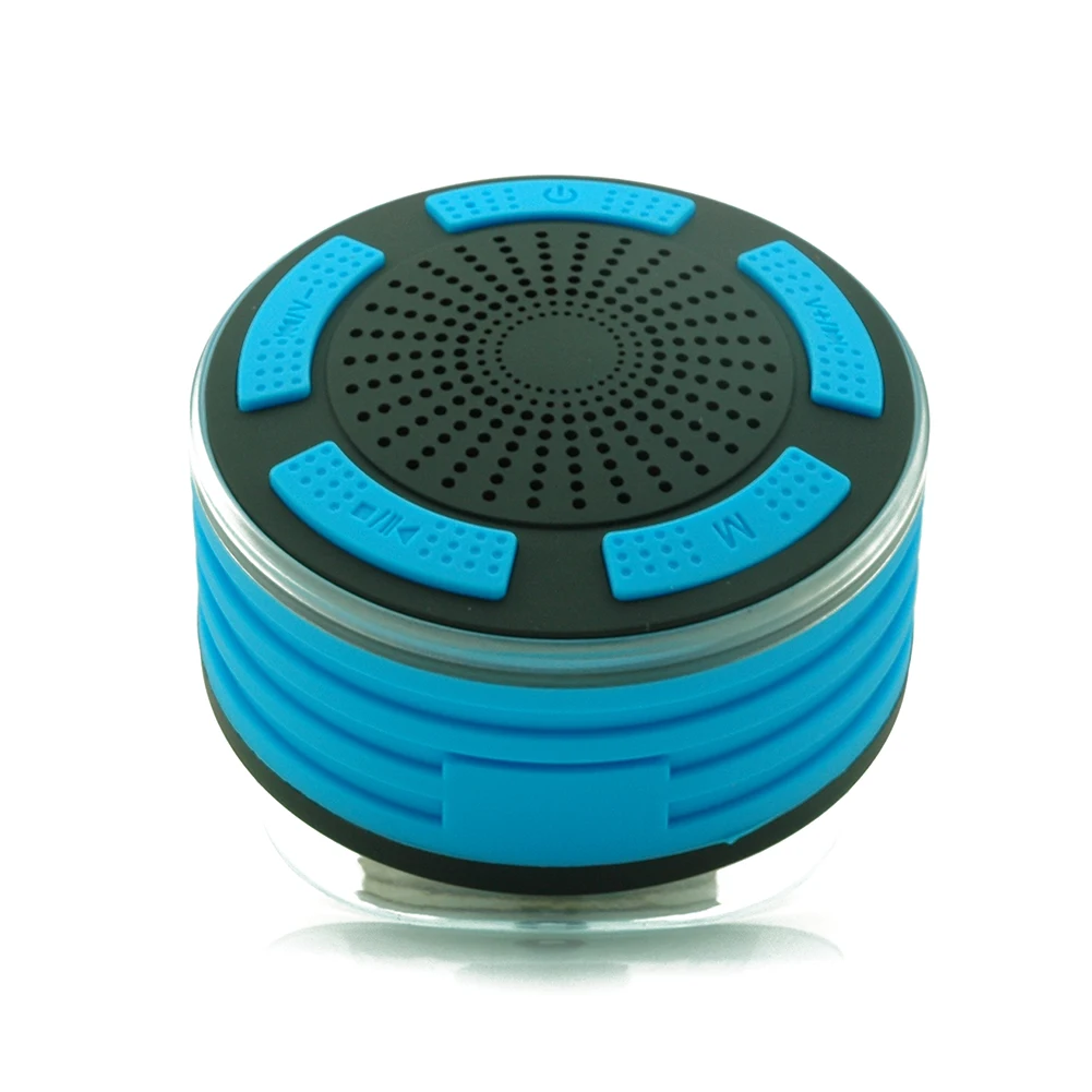 dark blue Bluetooth-колонки для душа портативный водонепроницаемый светодиодный праздничное освещение звуковая коробка мини колонка с fm-радио для смартфона - Цвет: dark blue