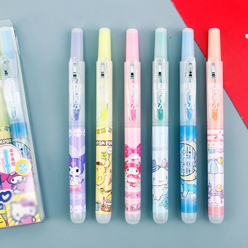 30 pcs/lot Animal Dog 6 Colors Press Highlighter Cute Watercolor Marker pen Kawaii Stationery office school writing supplies