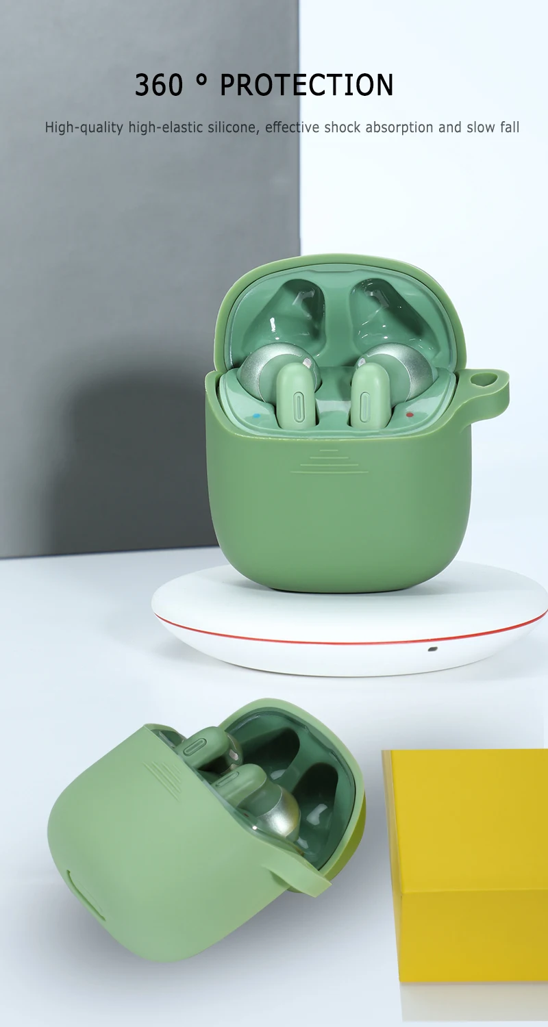 Силиконовый однотонный защитный чехол TWS для Bluetooth-гарнитуры JBL Tune 220 Оригинальная
