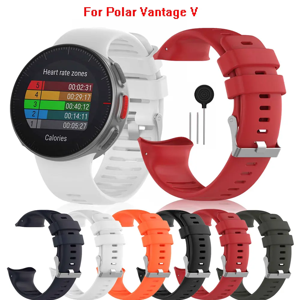 

LYQSTA For Polar Vantage V Soft Silicone Smart Watch Band Strap Bracelet Replacement New Wristband For Polar Vantage V Watch