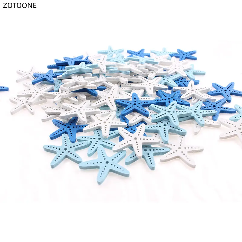 ZOTOONE деревянные смешивание Star DIY кнопки для одежды декоративные 1 отверстие