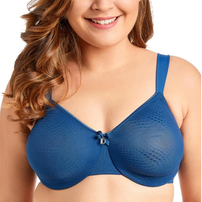 

Women's Everyday Underwire Support Underwear Non-Padded Minimizer Ladies Bra Female Unlined Lingerie 38 40 42 44 C D DD E F