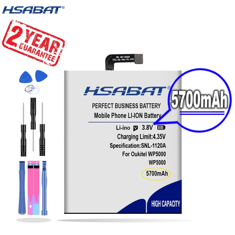 Новое поступление [HSABAT] 5700mAh Сменный аккумулятор для Oukitel WP5000 WP 5000 | Мобильные