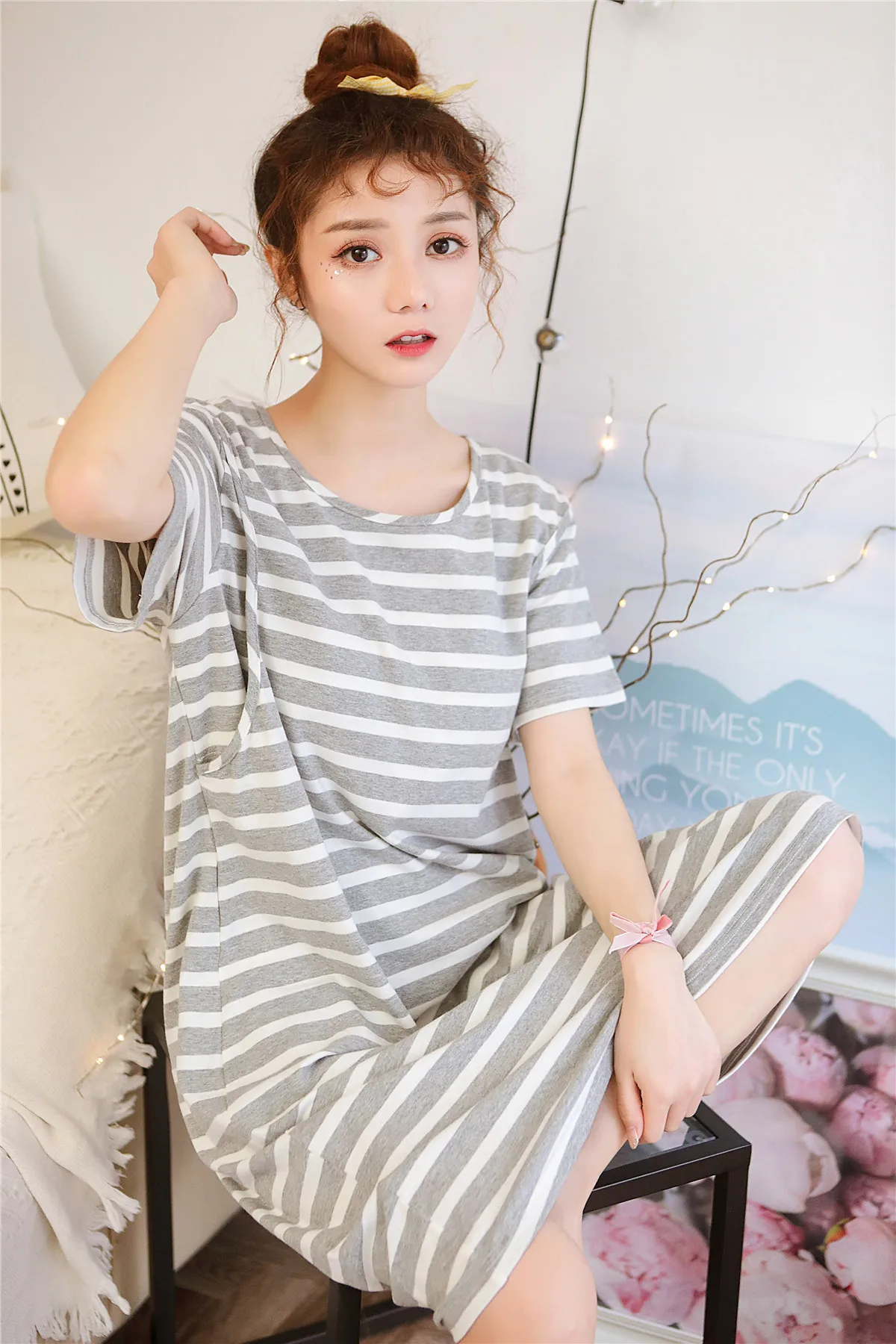 Maternity Breast Feeding Nursing Nightwear For Pregnant Nursing Nightdress Maternity Breastfeeding Nightgown Pregnancy Sleepwear