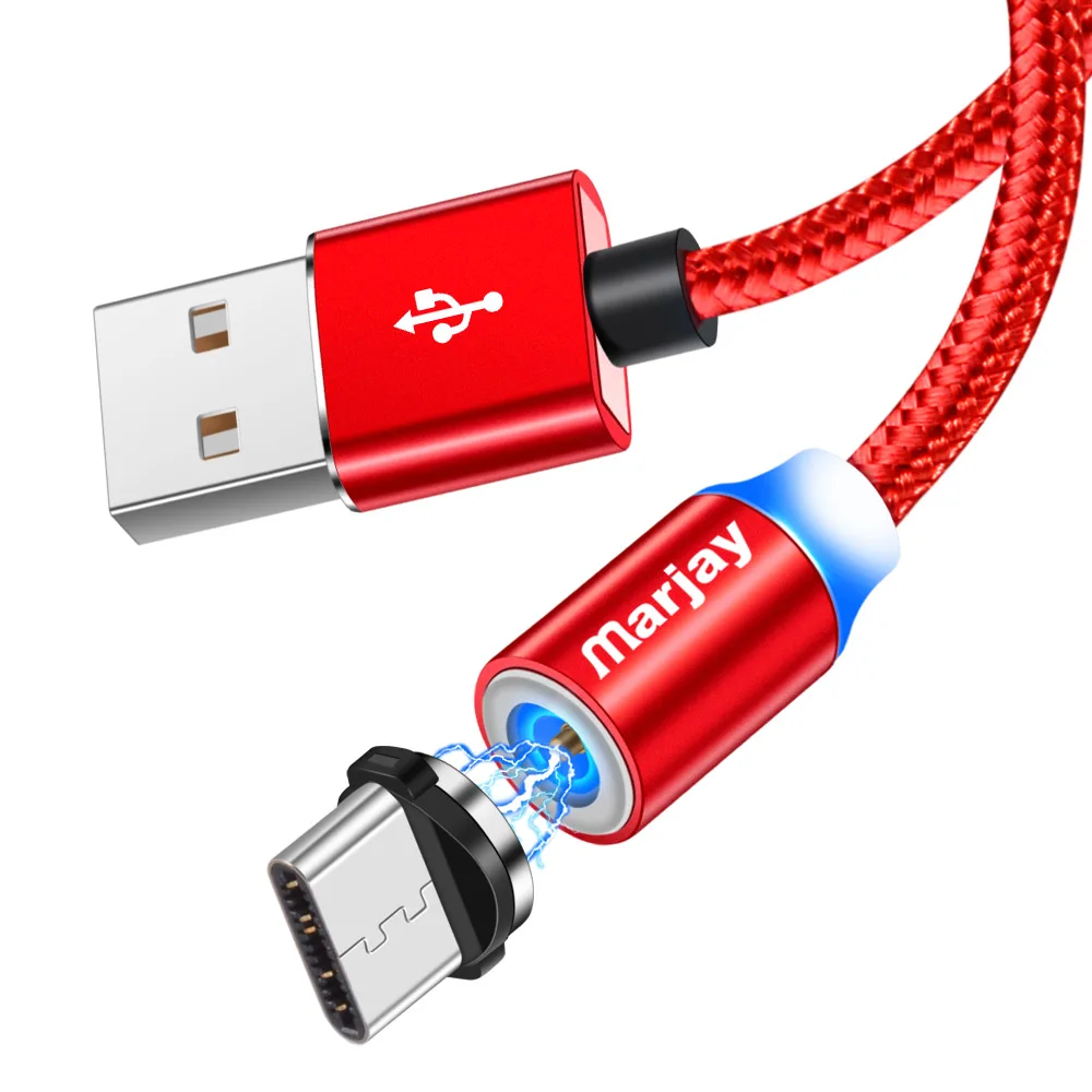 Магнитный кабель Marjay для быстрой зарядки usb type-C кабель для samsung S8 S9 S10 Plus huawei P30 Pro Xiaomi mi9 mi8 type-C шнур зарядного устройства