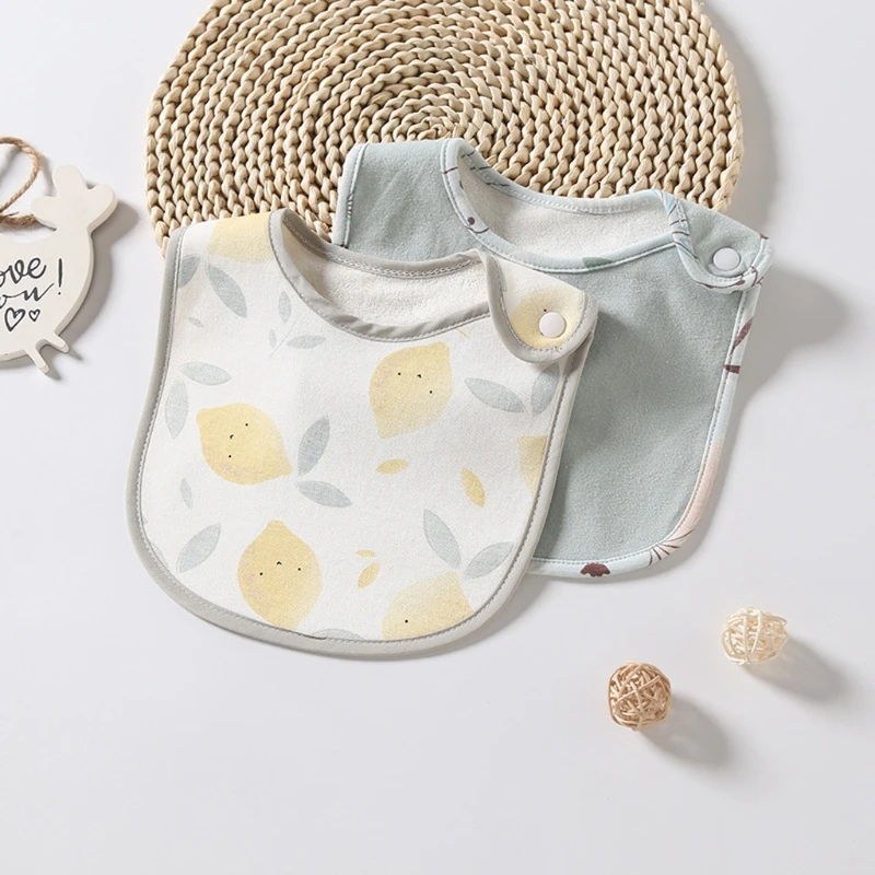 Baberos impermeables para ni&ntilde;os y ni&ntilde;as, delantal de dibujos animados, toalla para cena, pa&ntilde;uelos, pa&ntilde;os para eructar, 2 unids/lote-2