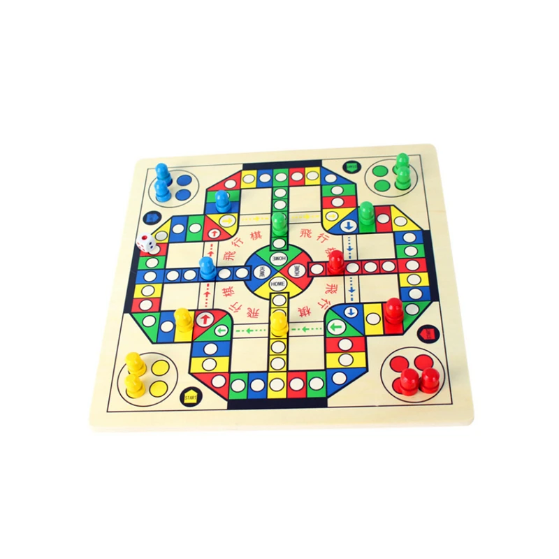 

1Set 2 In 1 Classic Snake Flying Wooden Chess Magnetic Maze Board Game Children Kids Educational Toy Gifts