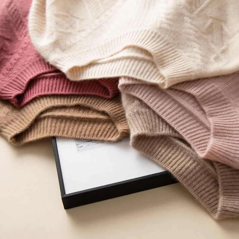 

Winter 2020 new thickened Cashmere Sweater Women's loose turtleneck sweater 100% cashmere sweater pullover sweater