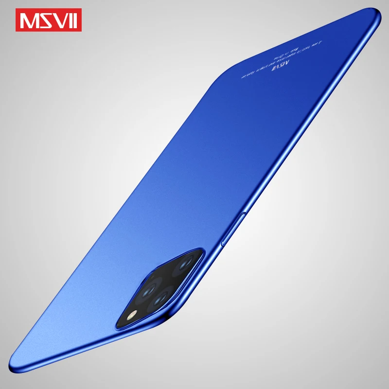 Для iPhone 11 Pro Max чехол MSVII тонкий матовый для Apple X XR XS Жесткий ПК 12 Mini чехлы|Бамперы| |