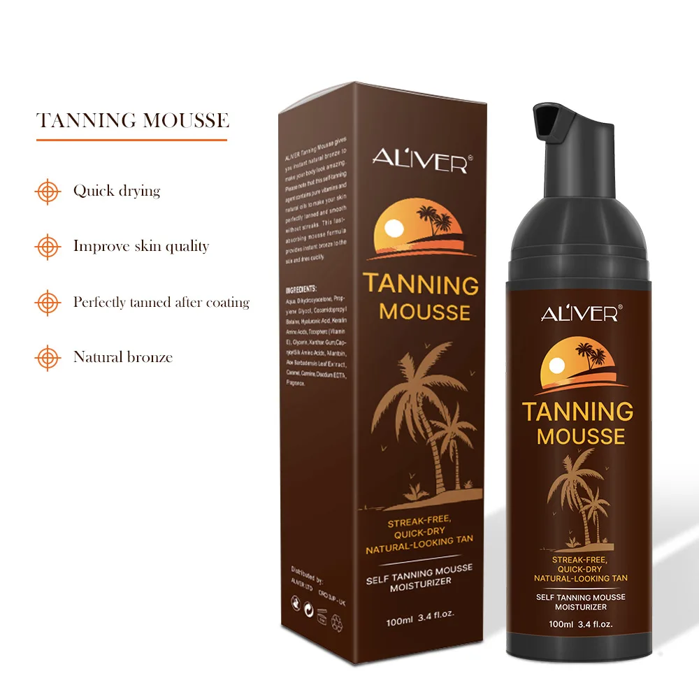 Увлажняющий Быстросохнущий мусс для загара без растяжек мгновенный поддельный
