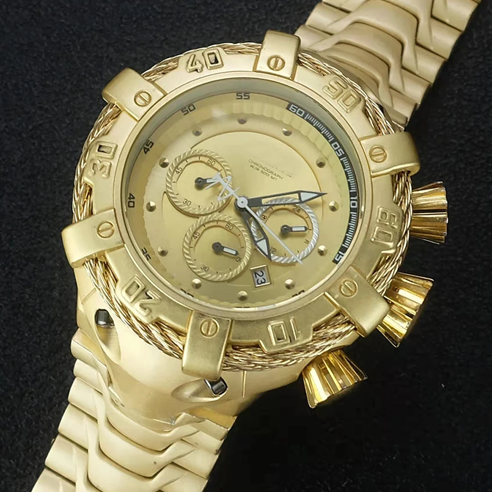 

100% Оригинальные полнофункциональные водонепроницаемые часы с хронографом Top Bolt Thunderbolt Invicto, Роскошные мужские часы