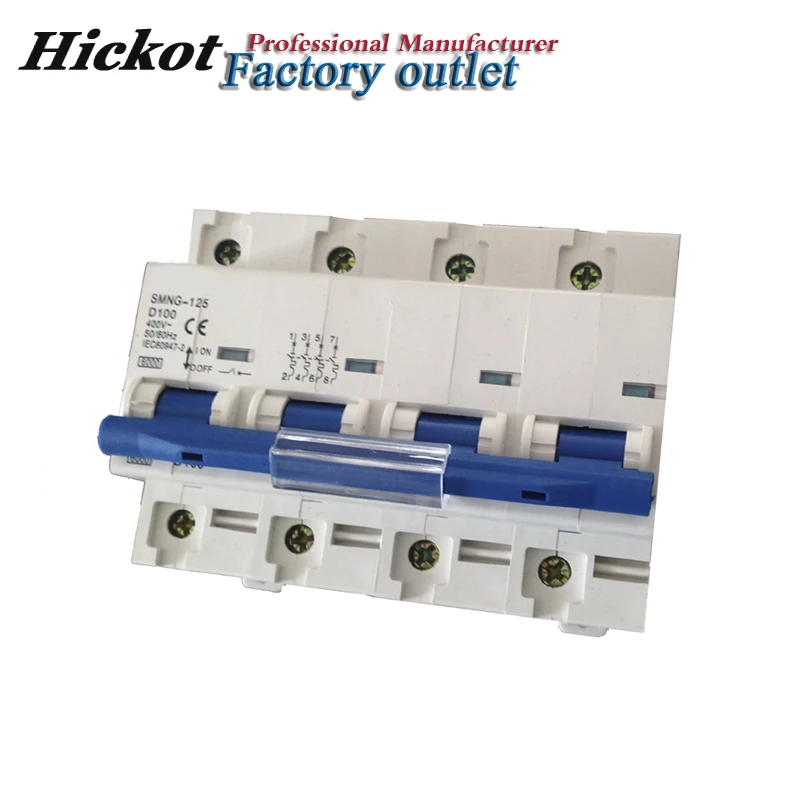 NC100-H 400V высокомощный мини-выключатель 125A MCB |