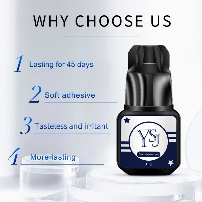 5ml Eyelash Extension Black Glue No Smell Irritant Adhesive Retention Lasting Fast Drying Semi Permanent Lash Tools | Красота и