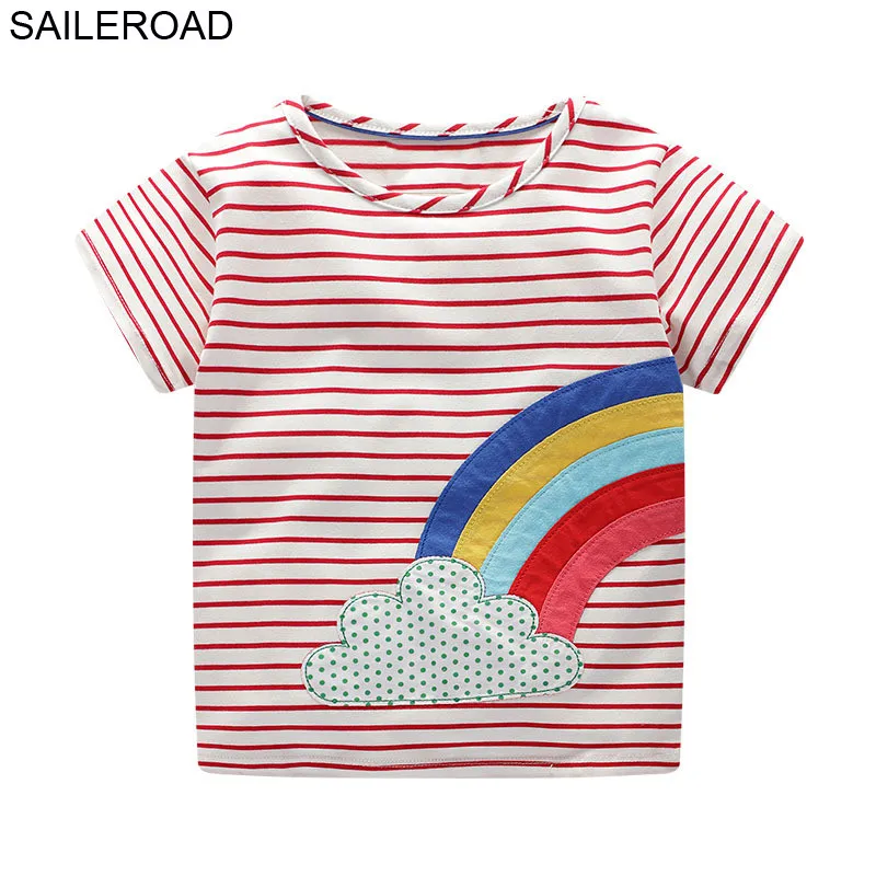 SAILEROAD/Топы И Футболки для маленьких девочек 1-6 лет с надписью «I AM 3», милые летние шорты для маленьких девочек, хлопковая детская одежда - Цвет: 6096 same picture