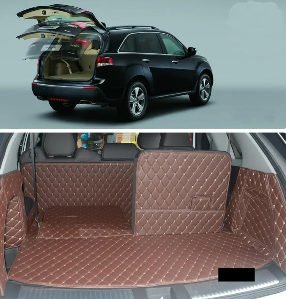 

fiber leather car trunk mat for for acura mdx 2014 2015 2016 2017 2018 2019 3rd generation car accessories