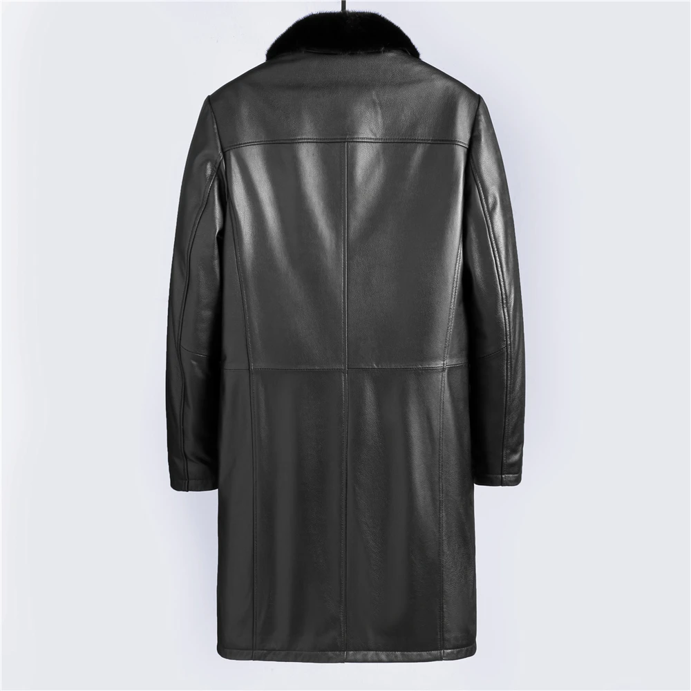 Роскошный норковый воротник черный мех норки с подкладкой из козьей кожи