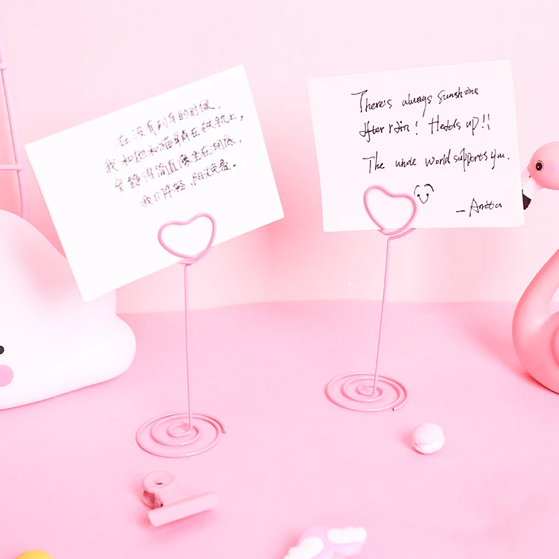 Милый розовый металлический зажим для фотографий офиса рабочего стола единорог