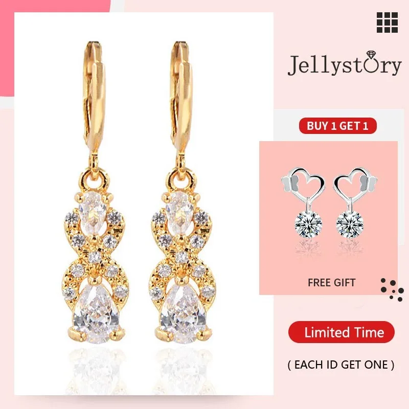 Ювелирные изделия Jellystory из серебра 925 пробы висячие серьги в форме капли воды