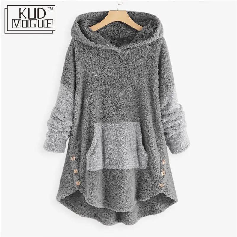 Женский фланелевый пуловер с капюшоном на весну и осень модная женская верхняя
