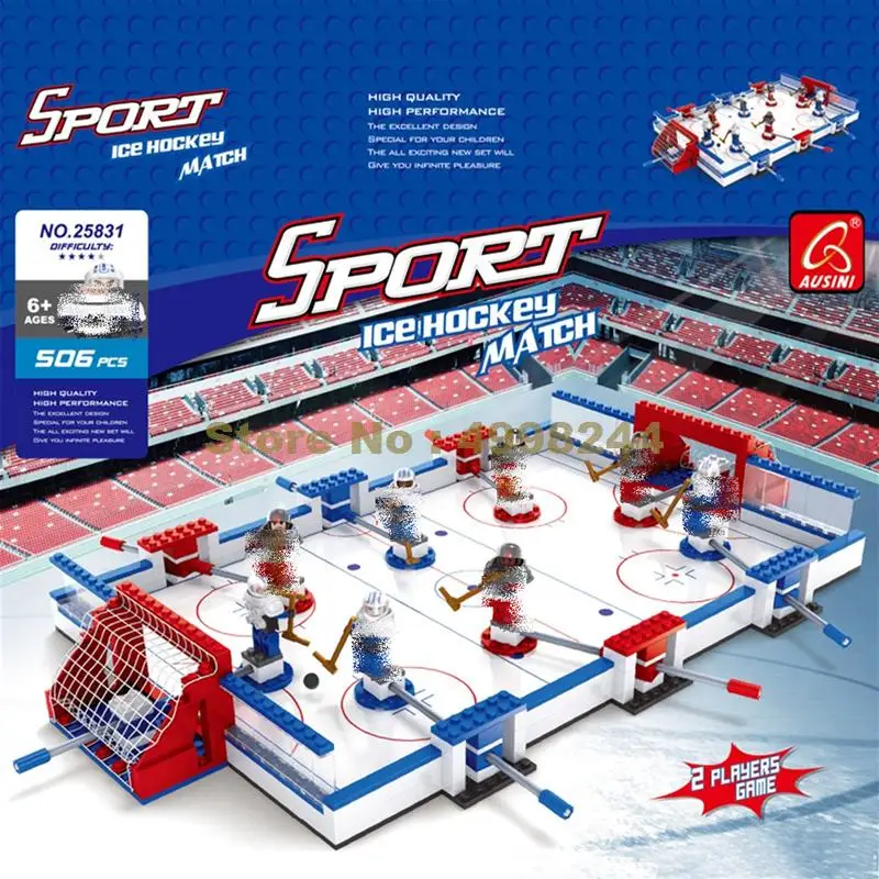 25831 506 шт спортивные хоккейные матчевые настольные игры 3d Строительные блоки кирпичи игрушки
