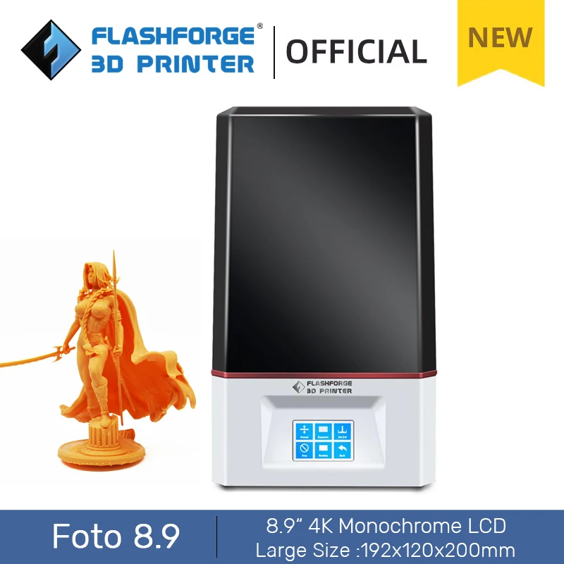 Монохромный ЖК-УФ-полимер Flashforge Foto 8 9 4K SLA 3D принтер с новым матричным источником