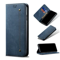 case for xiaomi mi 10 denim leather magnetic wallet flip cover card slots anti slip full protective cover for xiaomi mi 10 pro