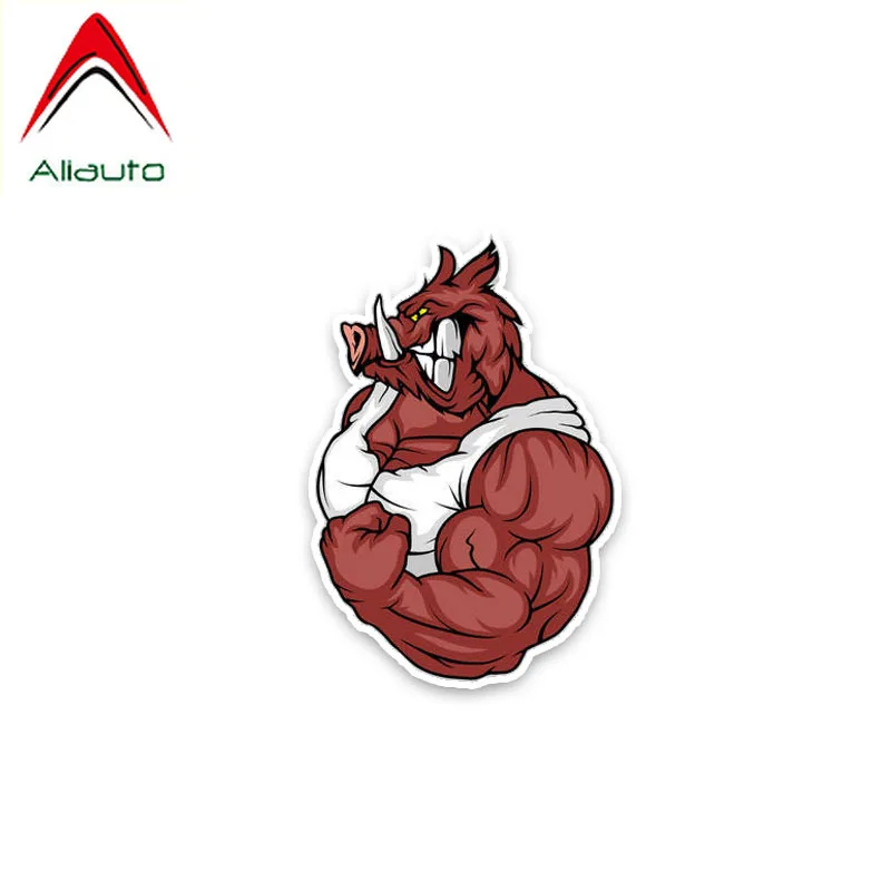 

Забавные автомобильные наклейки Aliauto, сильный дикий кабан, ПВХ наклейки, Обложка с царапинами для Volkswagen Polo Golf Audi A6 Passat , 15 см * 10 см