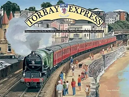 

Паровой поезд Torbay Express, торклей, Paignton, Brixham, металлическая стена, ретро, домашний бар, паб, винтажный Декор для кафе, 8x12 дюймов