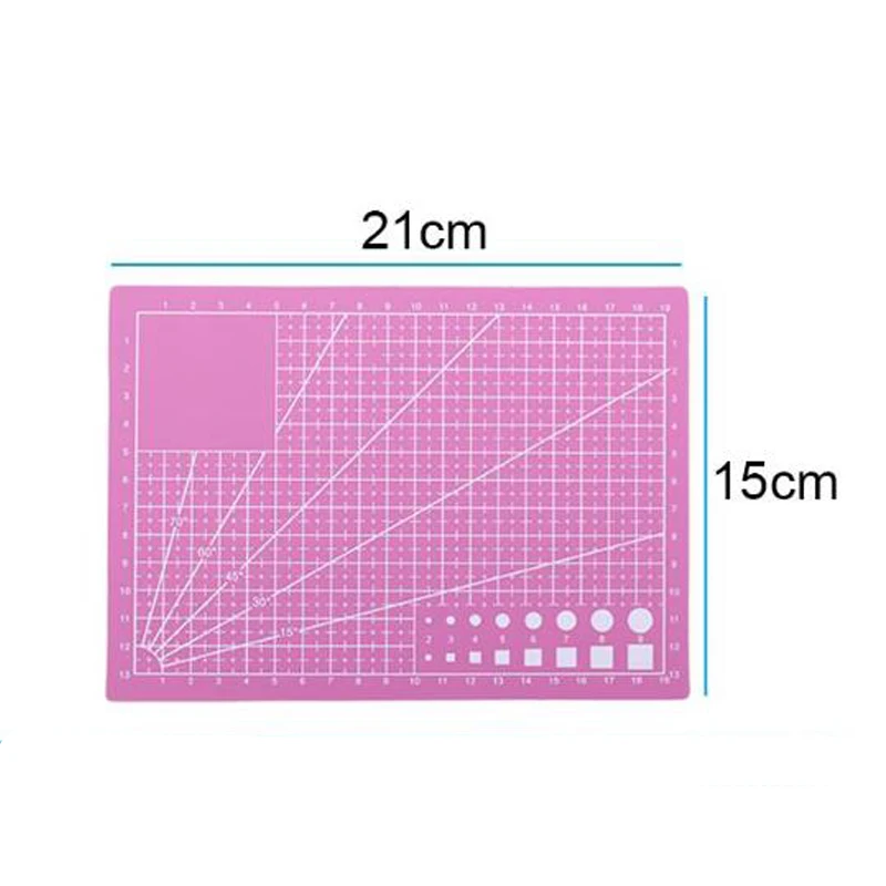 A5 Pink Профессиональный A5 A3 коврик для резки ПВХ двухсторонний самовосhealing вающийся нескользящий DIY Коврик для резки доска лоскутный коврик 45*30 см 21*15 см - Цвет: A5 Pink