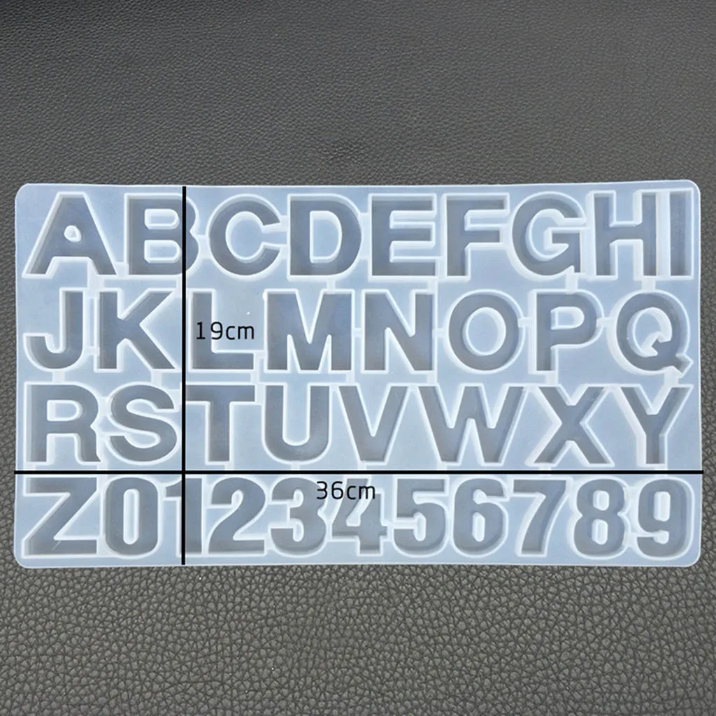 

DIY Handmade crystal glue Epoxy Resin mold whole board digital letter Jewelry Making decoration letter silicone mold