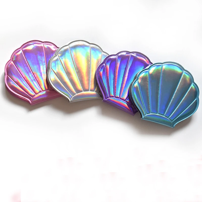 Новое лазерное цветное милое косметическое зеркало двухстороннее складное