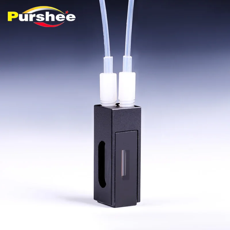 Кварцевый флуоресцентный расход cuvette с резьбовыми разъемами M6 (450ul)|fluorescence