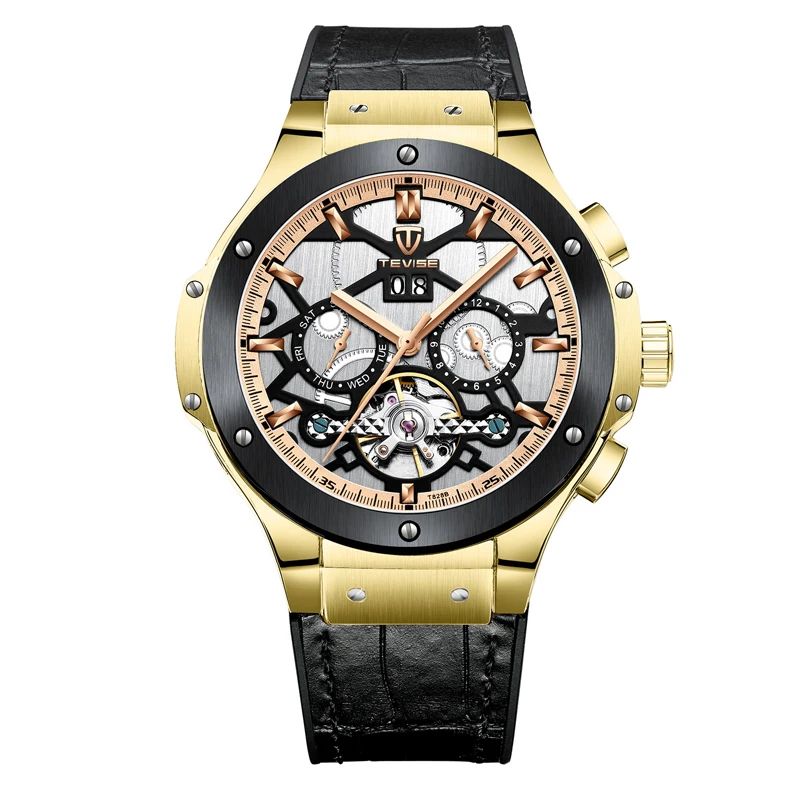 Tevise Мужские автоматические механические часы Лидирующий бренд Роскошные