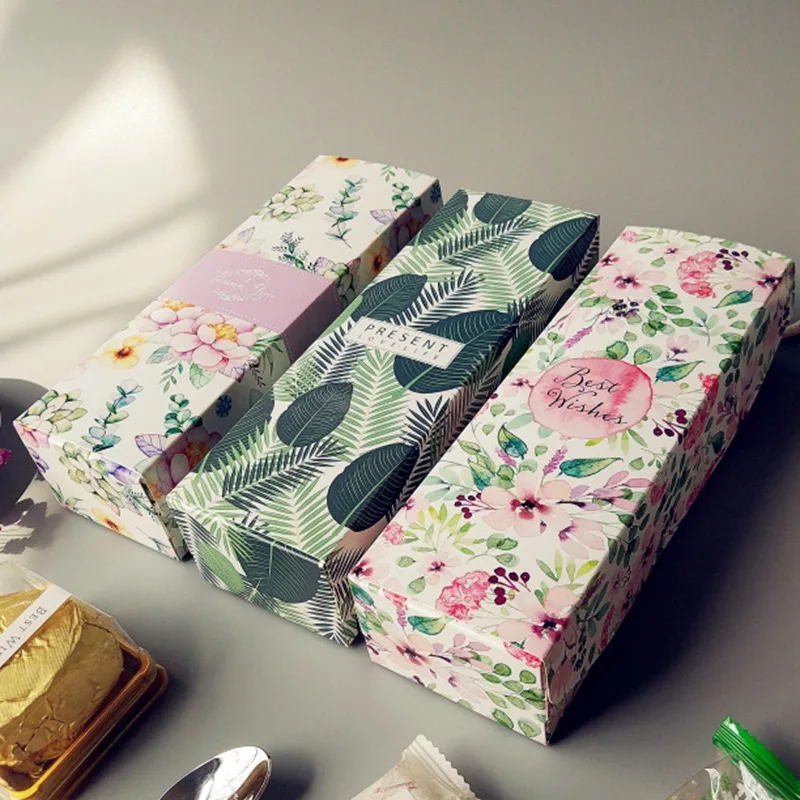 20 шт. 21 7*7*5 см Цветочная длинная Подарочная коробка для шоколада упаковка