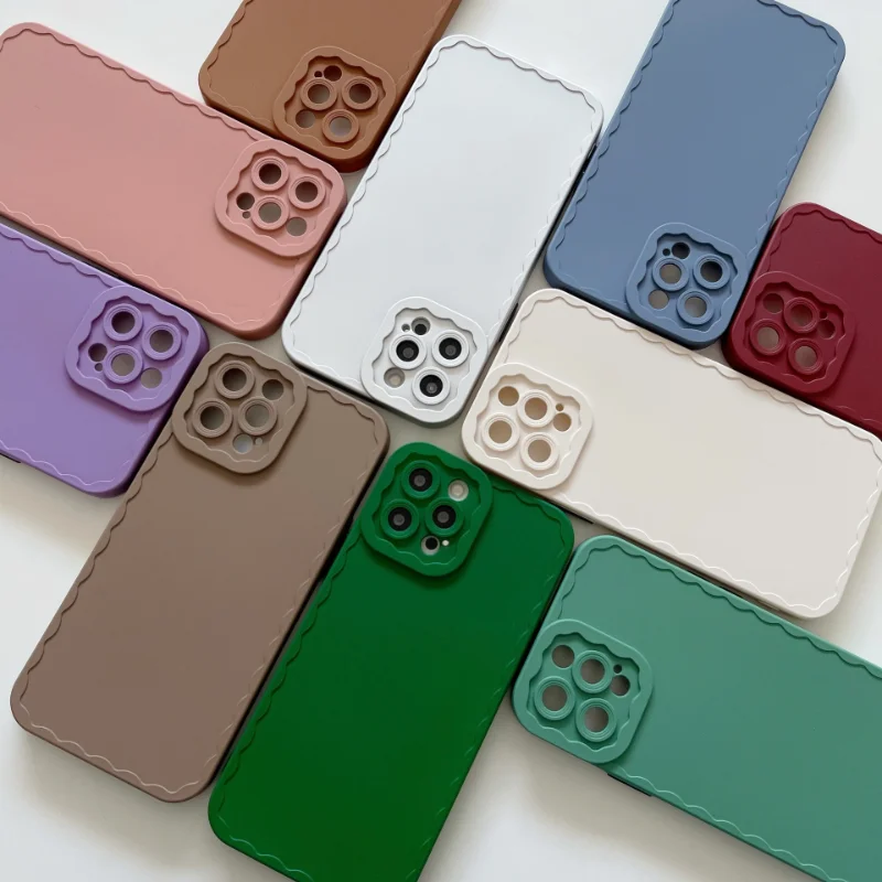 

Simple solid color Case For iPhone 12 11 Pro Max SE 2020 Matte Soft TPU Back Cover Coque Funda For iPhone 7 8 Plus X XS XR Max