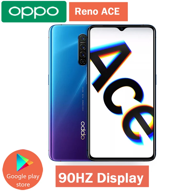 Oppo Reno Ace 90HZ AMOLED экран мобильного телефона Snapdragon 855 Plus 8G ram 128G rom 65W Super VOOC gps