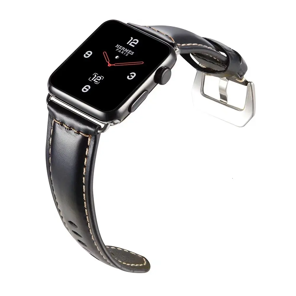 Ремешок iWatch в ретро стиле из натуральной кожи, сменный ремешок для Apple Watch, 44 мм, 42 мм, серия 3, 2, 1, спортивный ремешок iwatch 38 мм