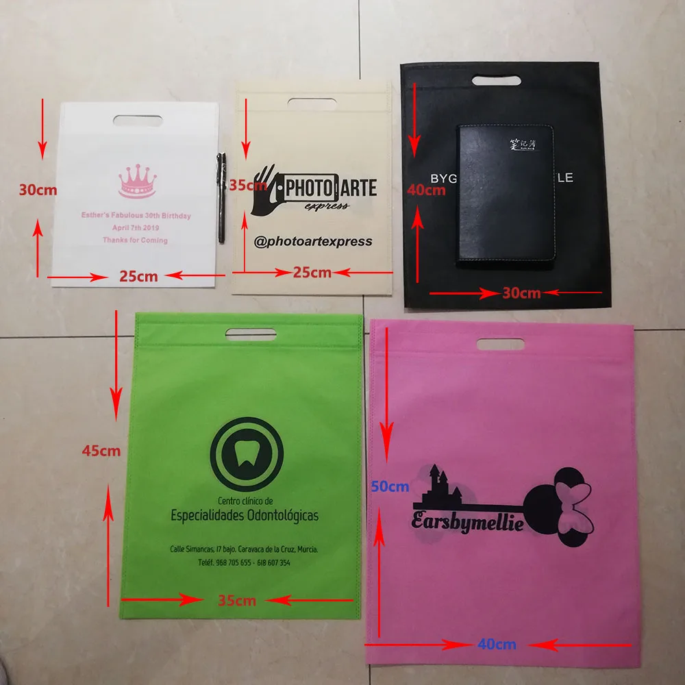 Популярные нетканые сумки для покупок 300 шт./лот с логотипом покупателя доступны