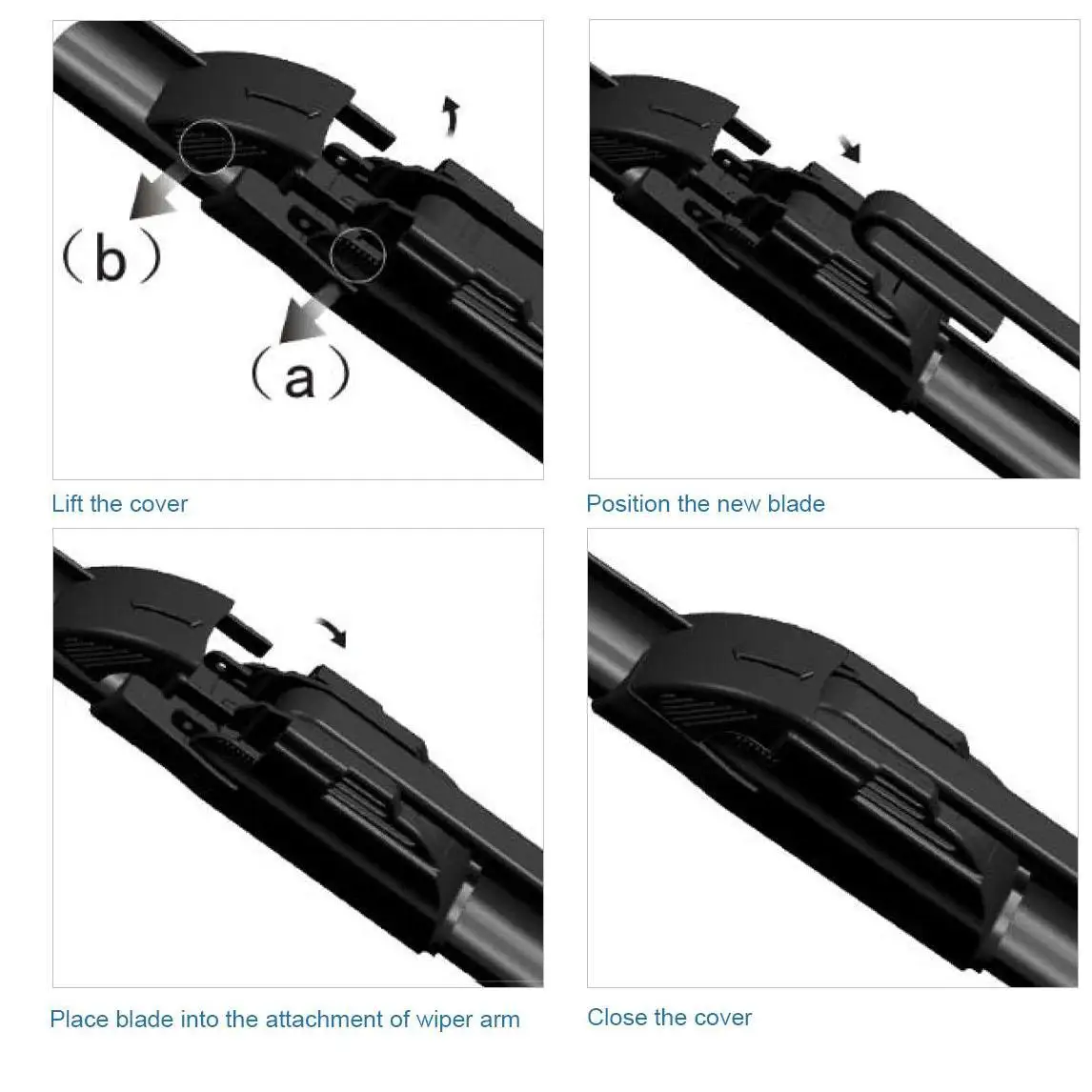 

21" 530mm Universal U-type Soft Frameless Bracketless Rubber Car Windshield Wiper Blade