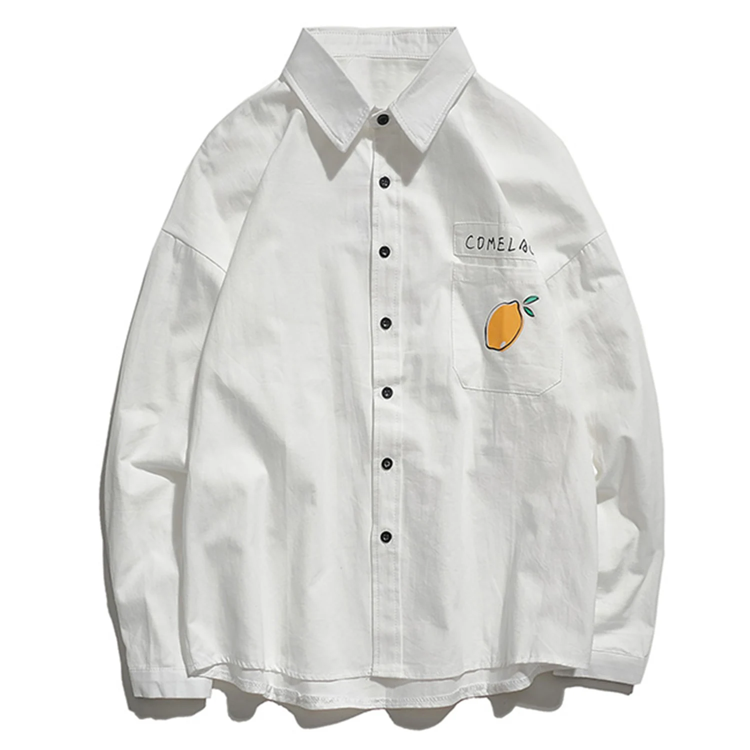 Aelfric Eden модные оранжевые мужские рубашки с принтом 2019 Харадзюку хип-хоп